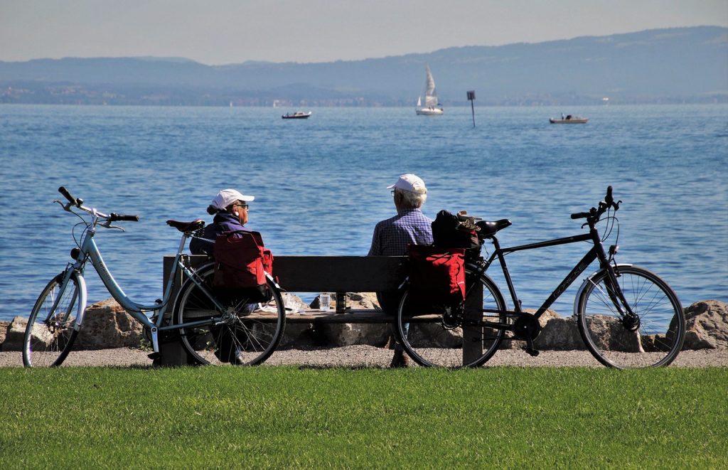 bench, bodensee, senior